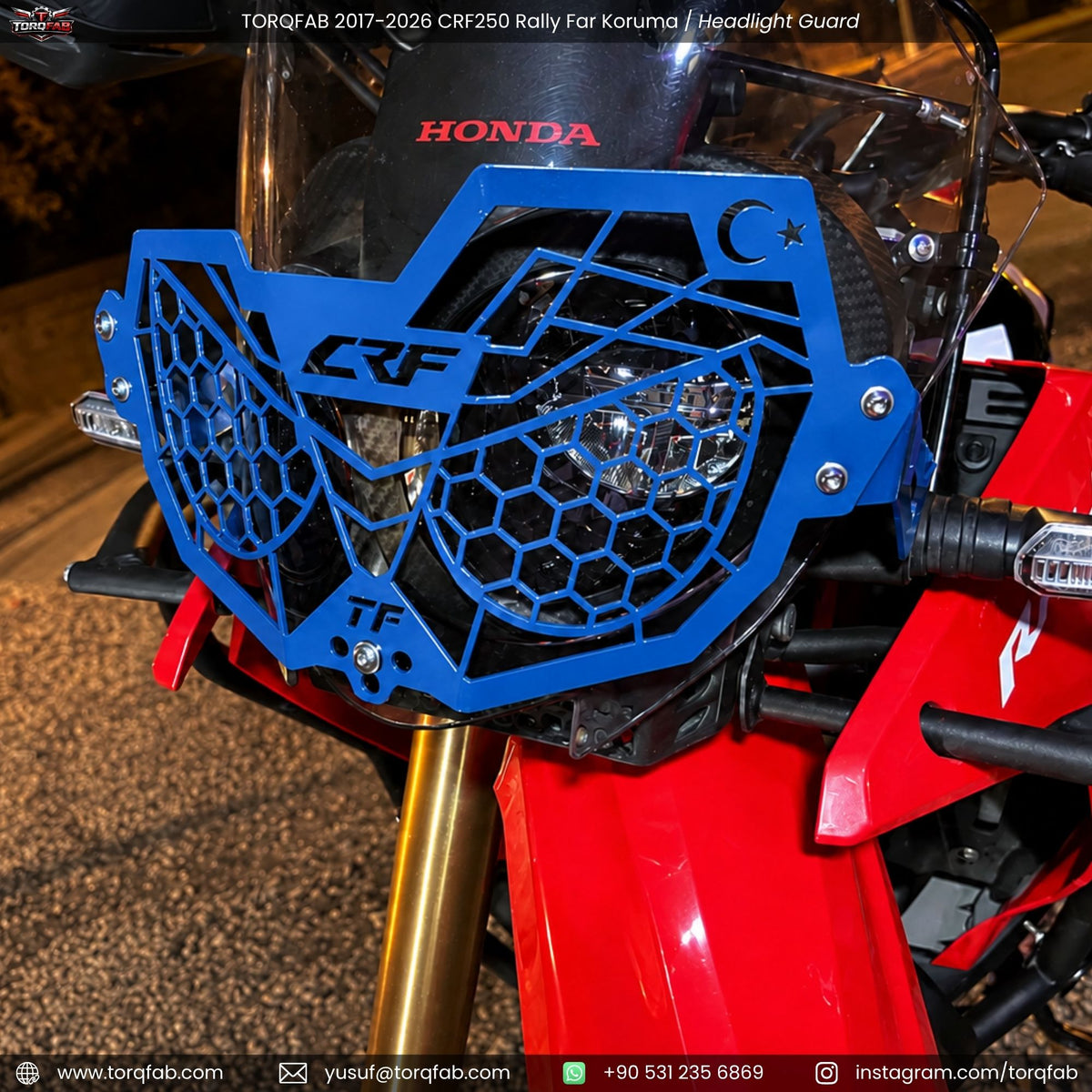 Torqfab 2017-2026 Honda CRF250 Rally Far Koruma Demiri