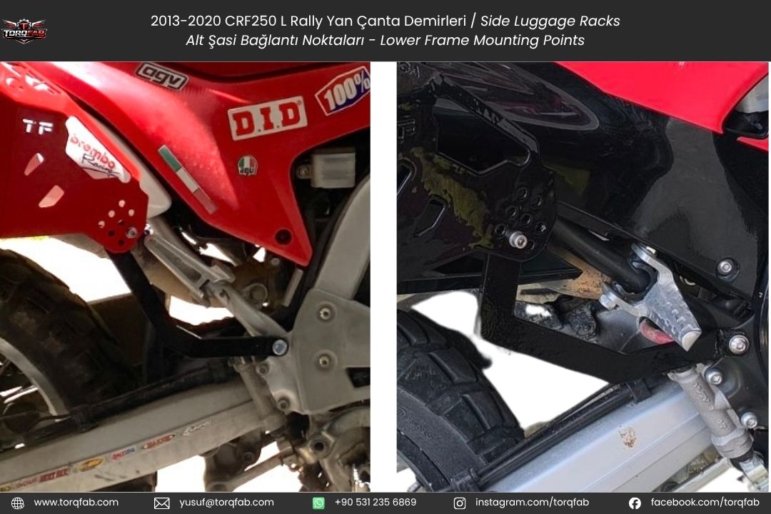 Torqfab Honda CRF250L / Rally (2013-2020) Yan Çanta Demiri