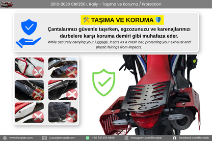 CRF250L / Rally (2013-20) Çanta Demirleri Komple Set | Side & Rear Luggage Rack Set