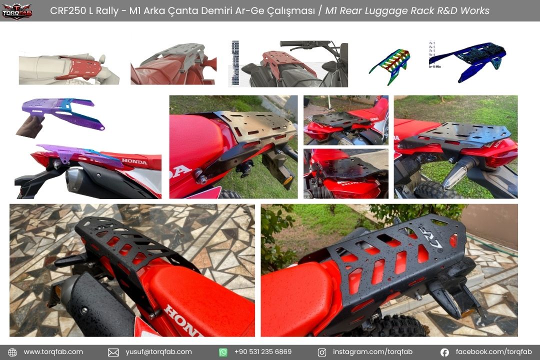 Torqfab Honda CRF250L / Rally (2013-2020) M1 Adventure Arka Çanta Demiri