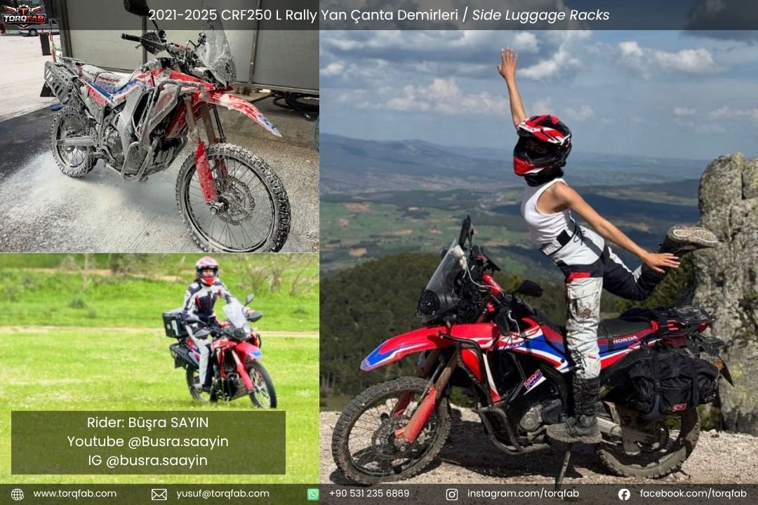 CRF250L / Rally (2021-25) Çanta Demirleri Komple Set | Side & Rear Luggage Rack Set
