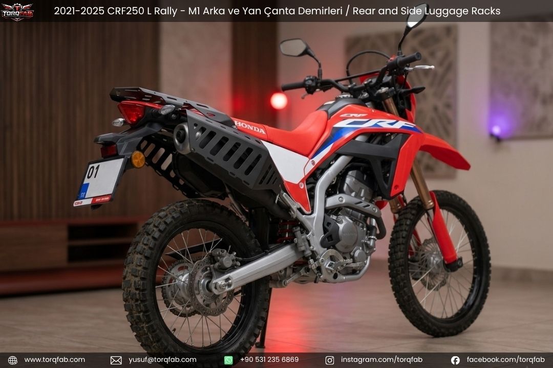 CRF250L / Rally (2021-25) Çanta Demirleri Komple Set | Side & Rear Luggage Rack Set