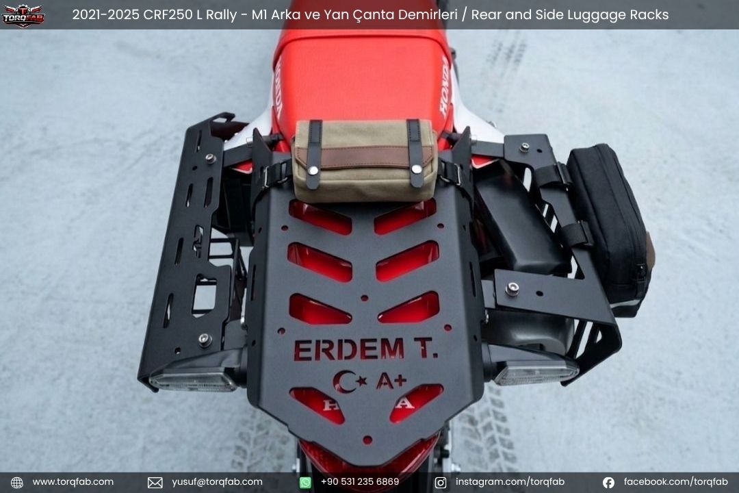 CRF250L / Rally (2021-25) Çanta Demirleri Komple Set | Side & Rear Luggage Rack Set
