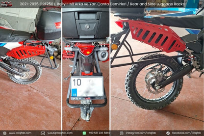 CRF250L / Rally (2021-25) Çanta Demirleri Komple Set | Side & Rear Luggage Rack Set