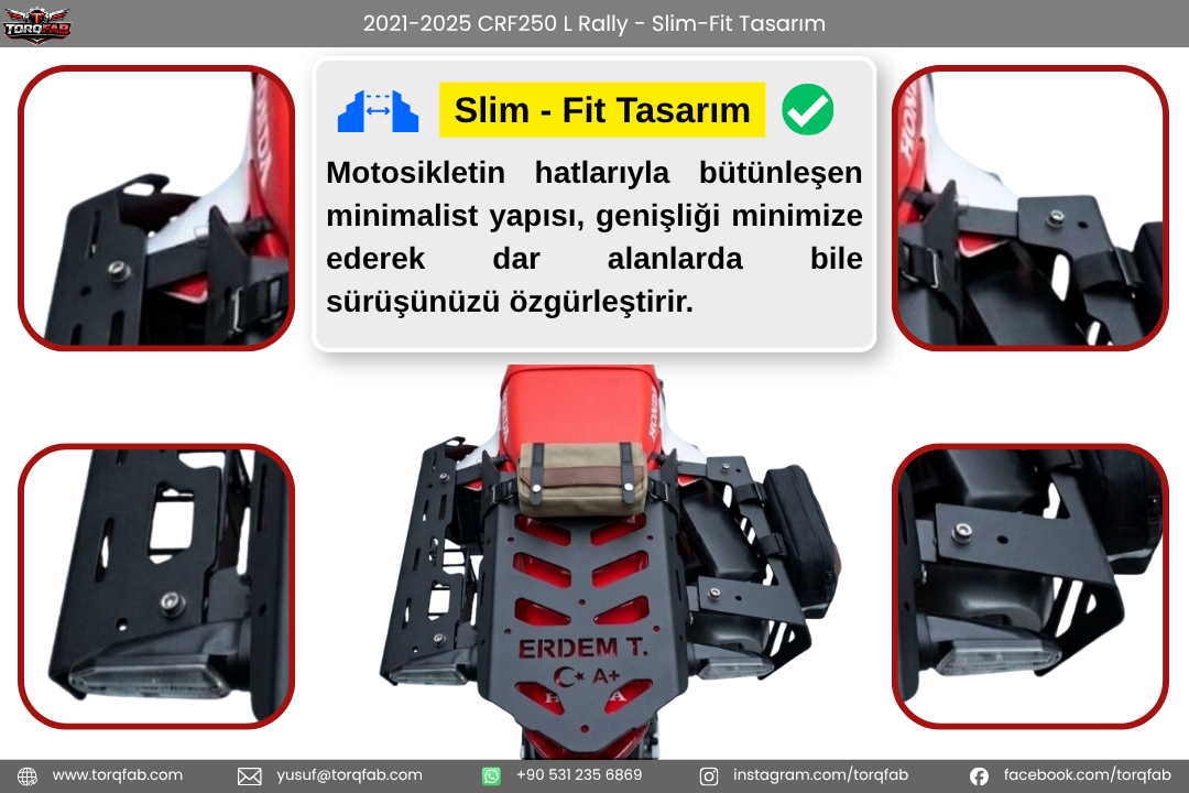 CRF250L / Rally (2021-25) Yan Çanta Demiri | Side Luggage Racks