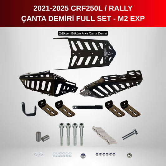 2021-25 CRF250 L Rally Arka ve Yan Çanta Demiri Seti - M2 Expedition (2125K3)