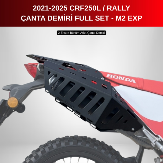2021-25 CRF250 L Rally Arka ve Yan Çanta Demiri Seti - M2 Expedition (2125K3)