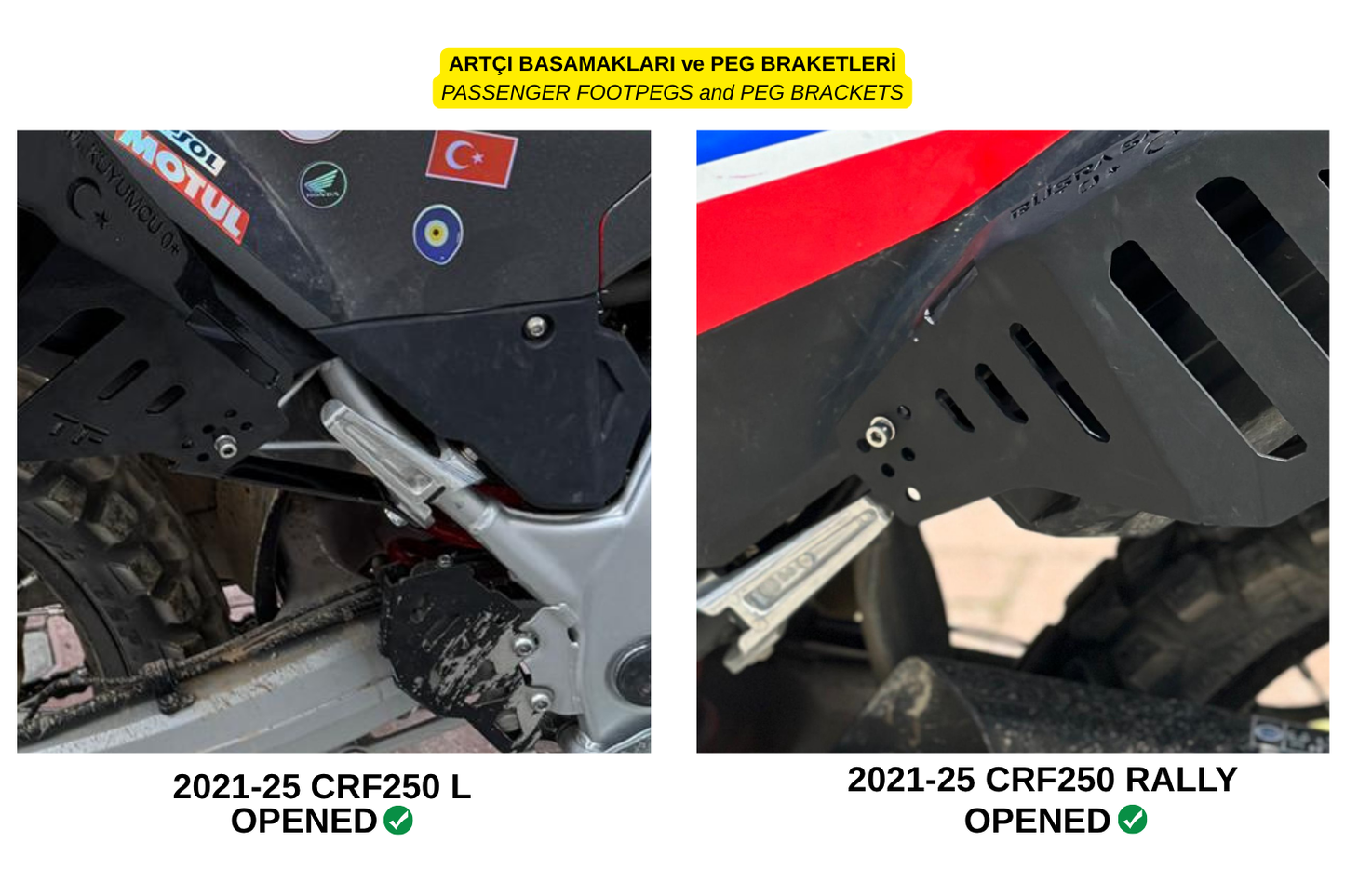 CRF250L / Rally (2021-25) Yan Çanta Demiri | Side Luggage Racks