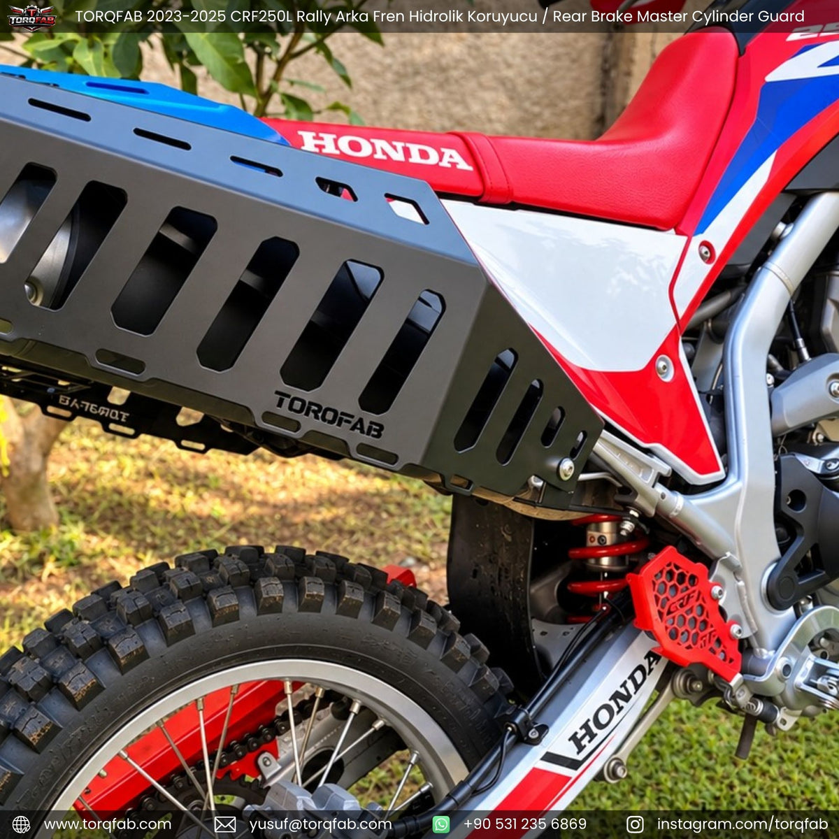 Torqfab 2021-2026 Honda CRF250 L Rally Hidrolik Koruyucu / Arka Fren Merkez Koruma Demiri