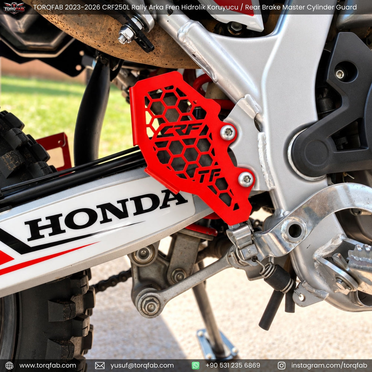 Torqfab 2021-2026 Honda CRF250 L Rally Hidrolik Koruyucu / Arka Fren Merkez Koruma Demiri