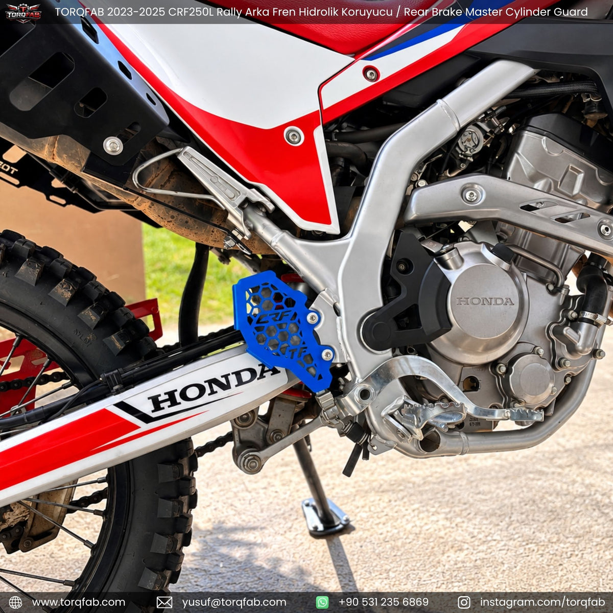 Torqfab 2021-2026 Honda CRF250 L Rally Hidrolik Koruyucu / Arka Fren Merkez Koruma Demiri