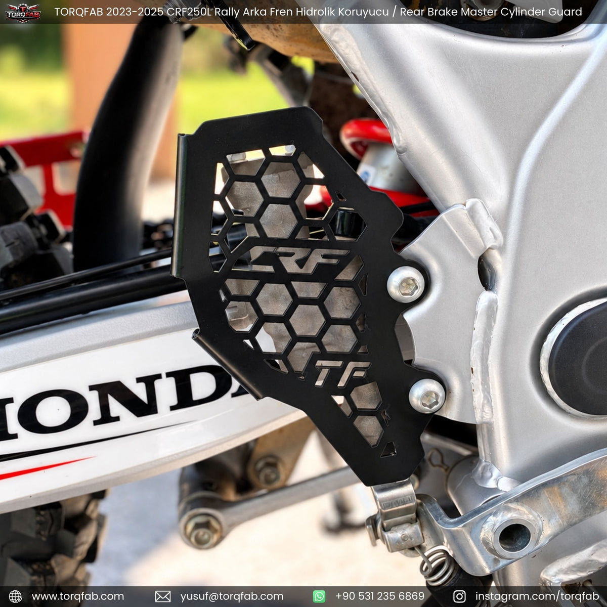 Torqfab 2021-2026 Honda CRF250 L Rally Hidrolik Koruyucu / Arka Fren Merkez Koruma Demiri
