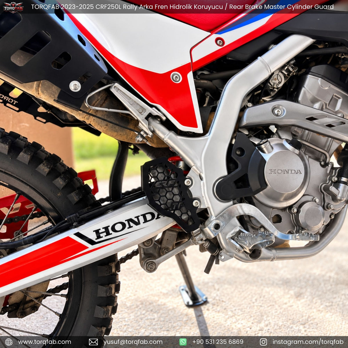 Torqfab 2021-2026 Honda CRF250 L Rally Hidrolik Koruyucu / Arka Fren Merkez Koruma Demiri