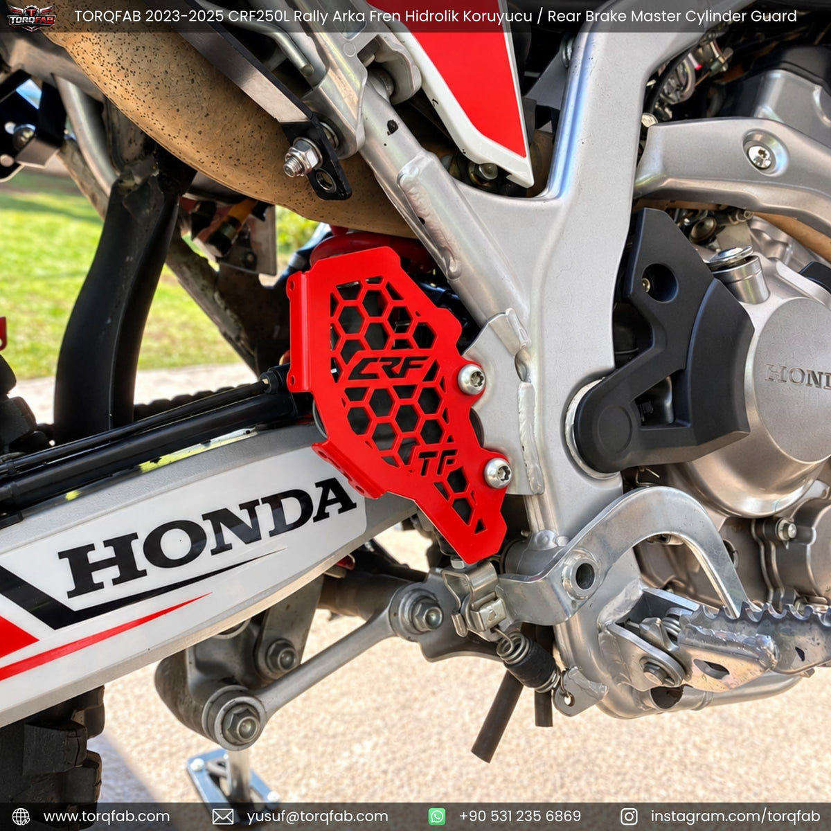 Torqfab 2021-2026 Honda CRF250 L Rally Hidrolik Koruyucu / Arka Fren Merkez Koruma Demiri