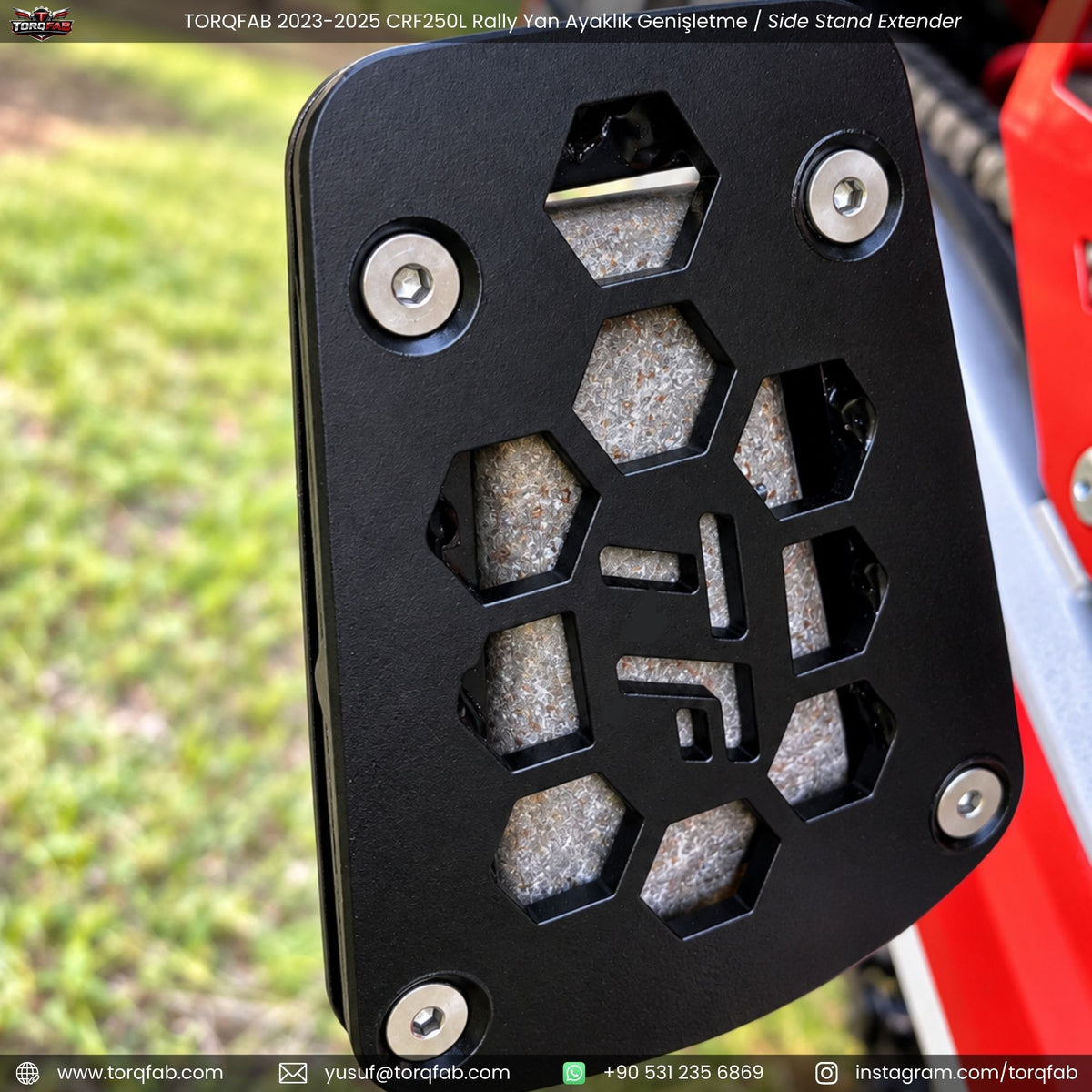 Torqfab 2023-2026 Honda CRF250 L Rally Yan Ayaklık Genişletme Ayak Pedi / Kaz Ayağı
