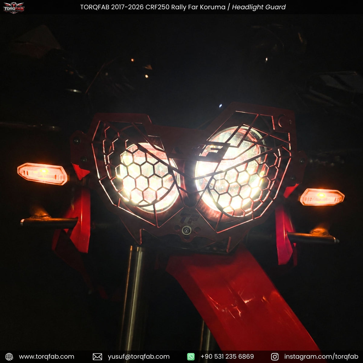 Torqfab 2017-2026 Honda CRF250 Rally Far Koruma Demiri
