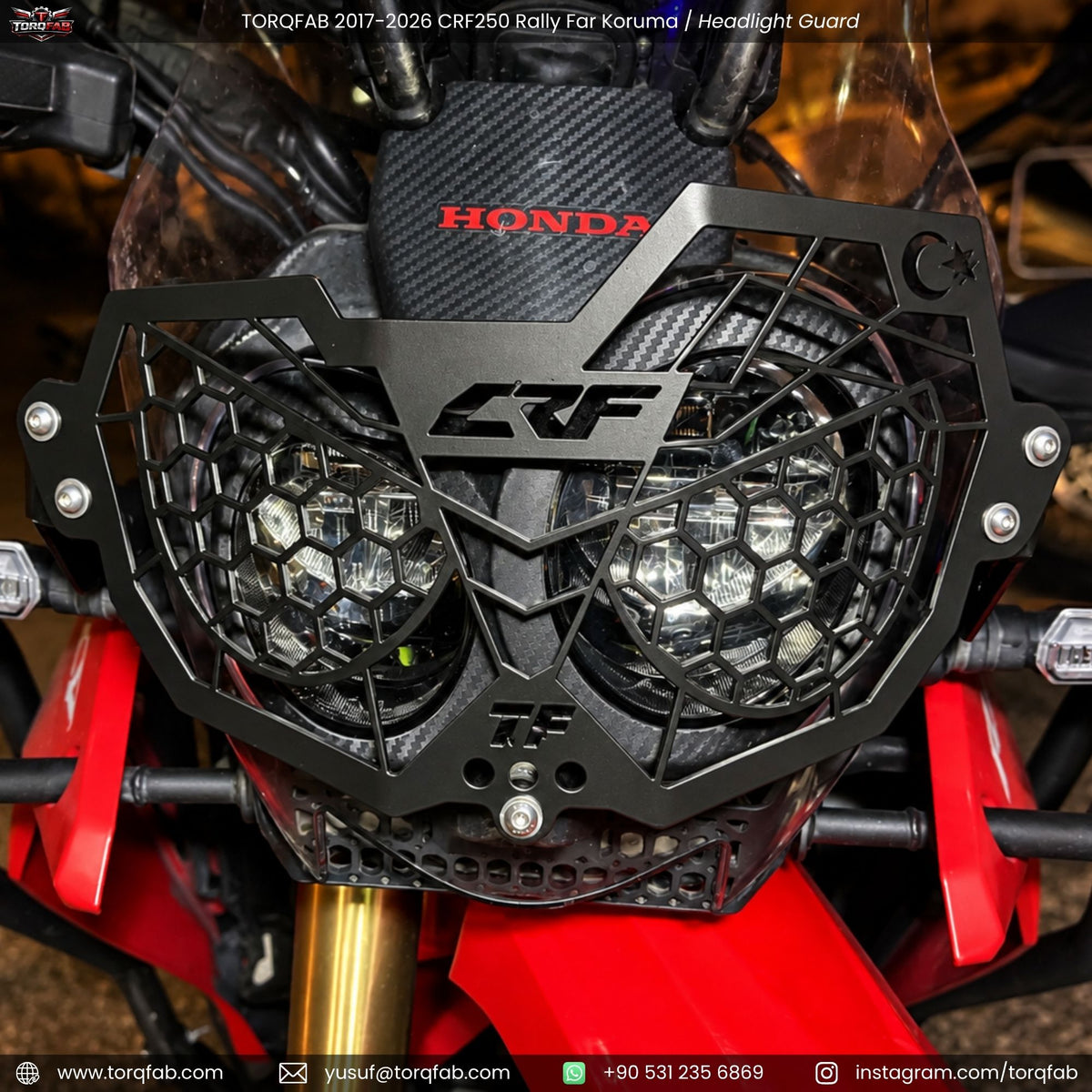 Torqfab 2017-2026 Honda CRF250 Rally Far Koruma Demiri