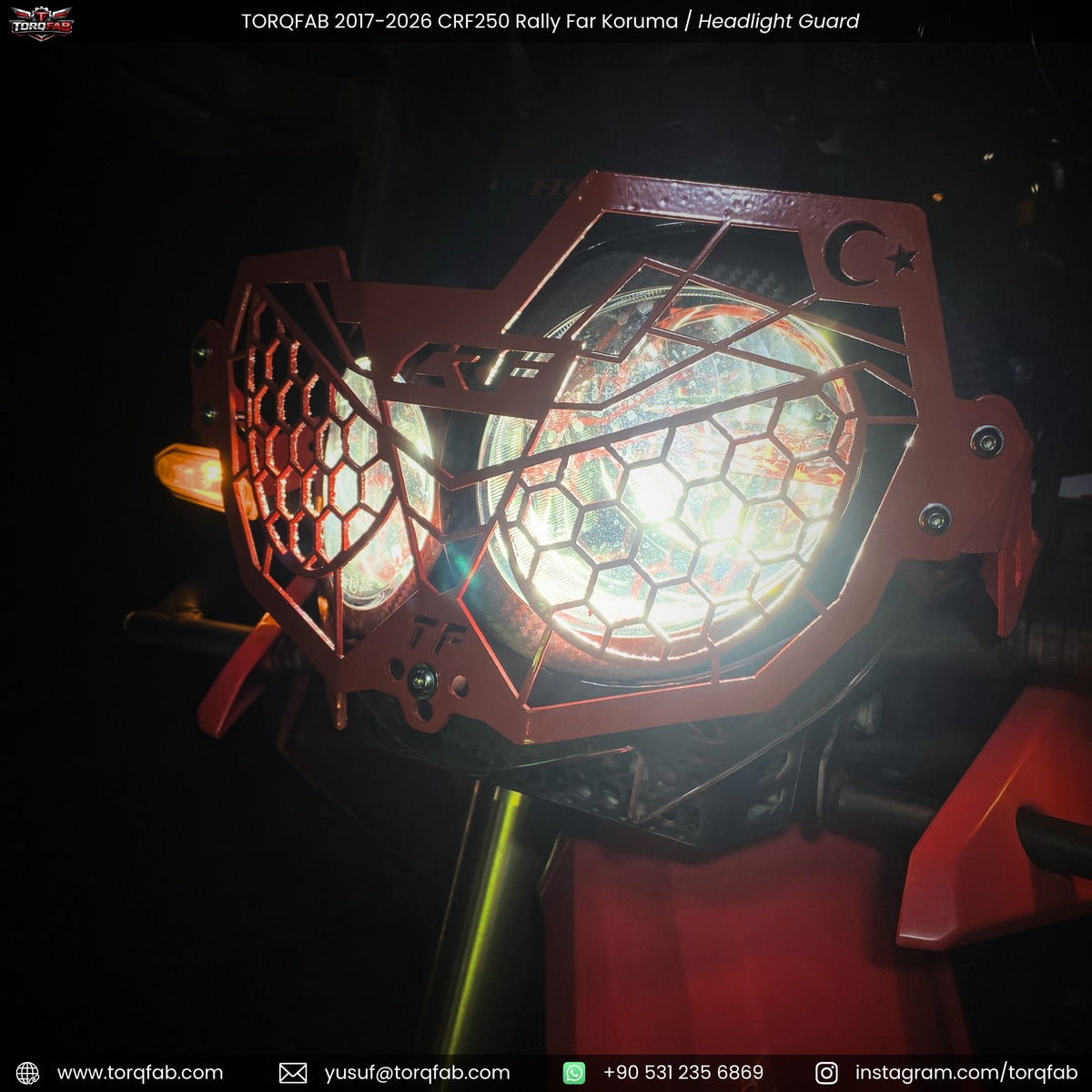 Torqfab 2017-2026 Honda CRF250 Rally Far Koruma Demiri