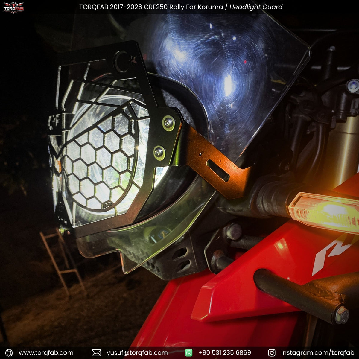 Torqfab 2017-2026 Honda CRF250 Rally Far Koruma Demiri