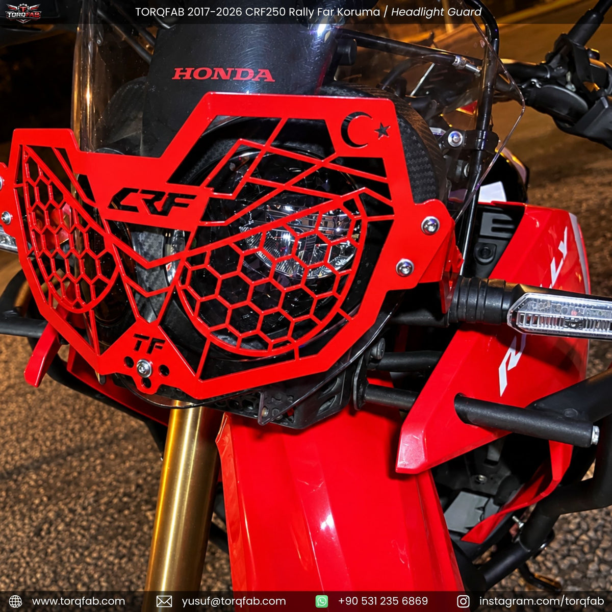 Torqfab 2017-2026 Honda CRF250 Rally Far Koruma Demiri