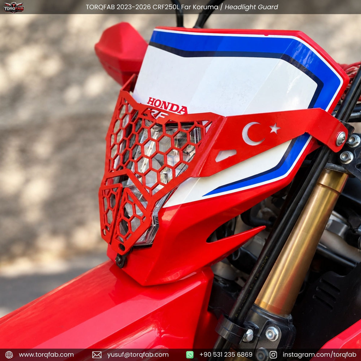 Torqfab 2023-2026 Honda CRF250L Far Koruma Demiri