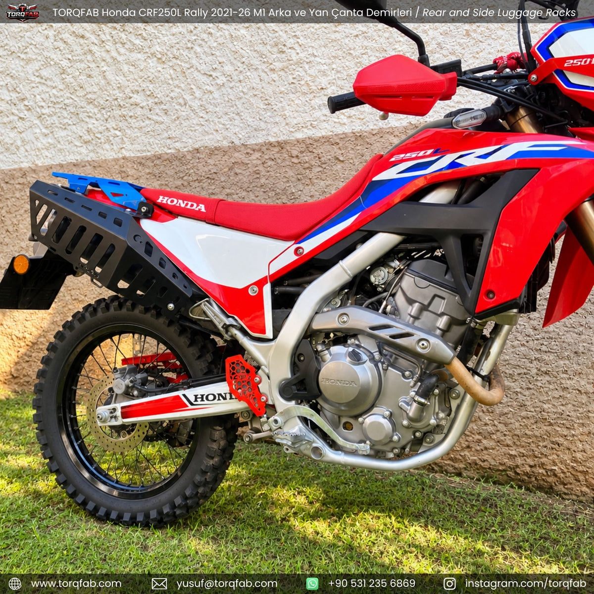 Torqfab Honda CRF250L / Rally (2021-2026) Yan Çanta Demiri / Egzoz Koruma Demiri
