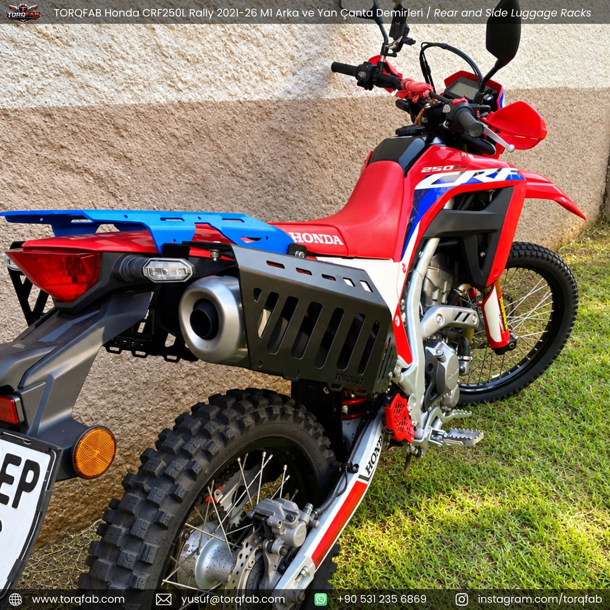 Torqfab Honda CRF250L / Rally (2021-2026) Yan Çanta Demiri / Egzoz Koruma Demiri