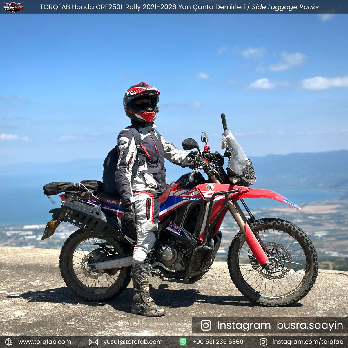 Torqfab Honda CRF250L / Rally (2021-2026) Yan Çanta Demiri / Egzoz Koruma Demiri
