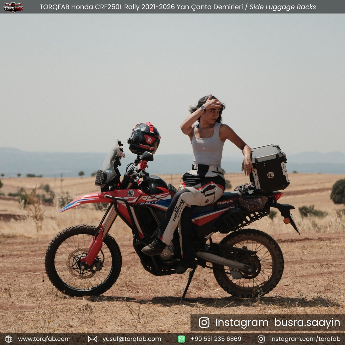 Torqfab Honda CRF250L / Rally (2021-2026) Yan Çanta Demiri / Egzoz Koruma Demiri
