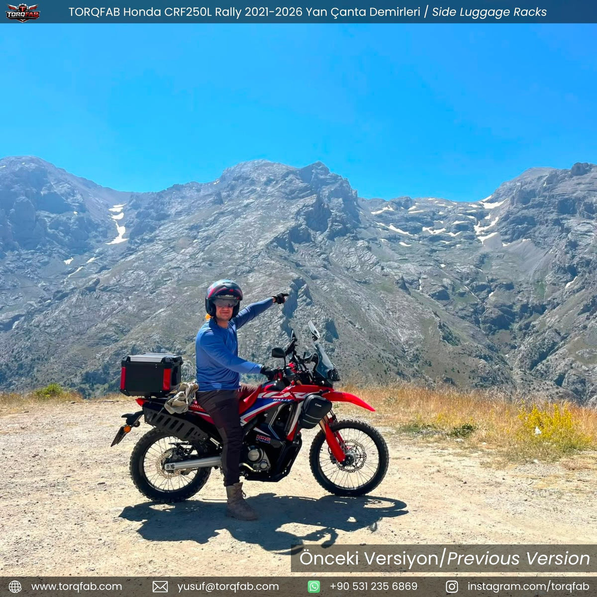 Torqfab Honda CRF250L / Rally (2021-2026) Yan Çanta Demiri / Egzoz Koruma Demiri