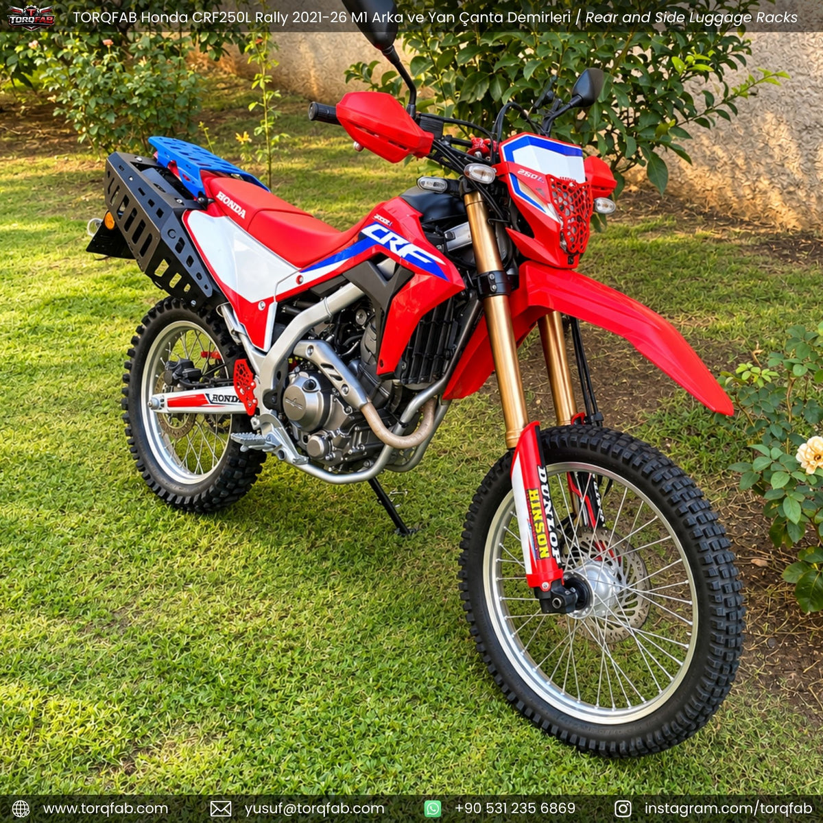 Torqfab Honda CRF250L / Rally (2021-2026) Yan Çanta Demiri / Egzoz Koruma Demiri