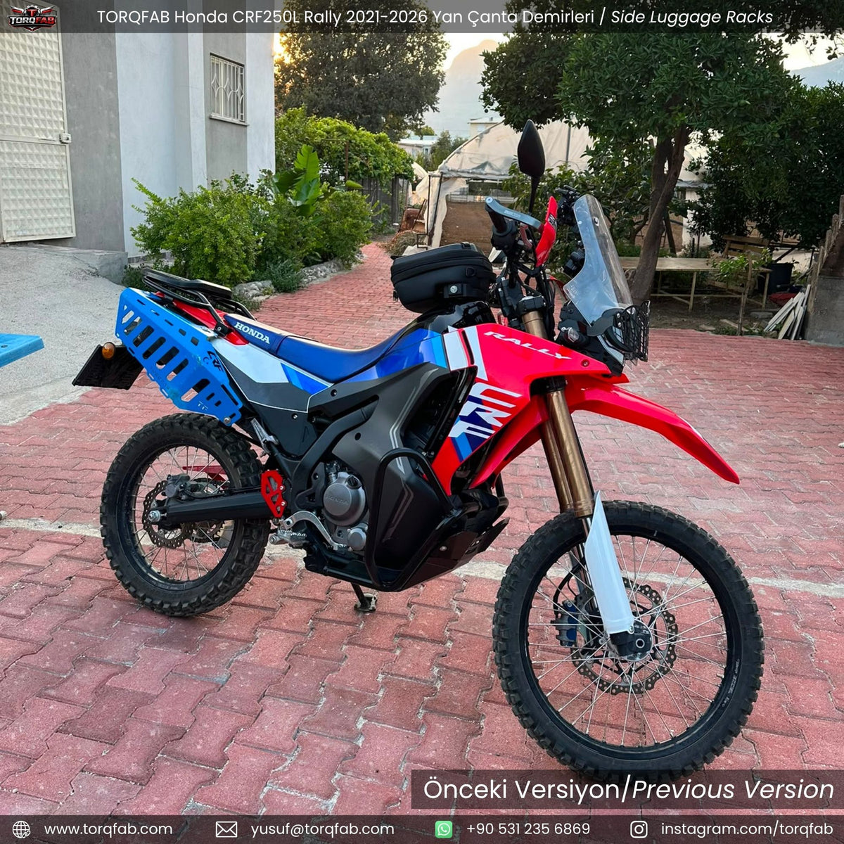 Torqfab Honda CRF250L / Rally (2021-2026) Yan Çanta Demiri / Egzoz Koruma Demiri