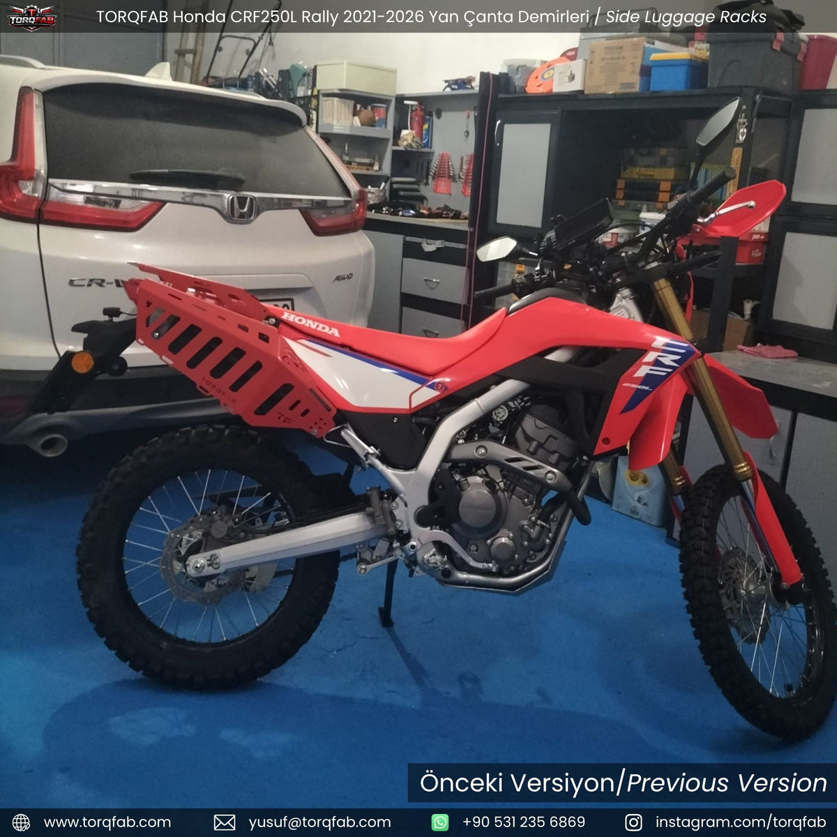 Torqfab Honda CRF250L / Rally (2021-2026) Yan Çanta Demiri / Egzoz Koruma Demiri