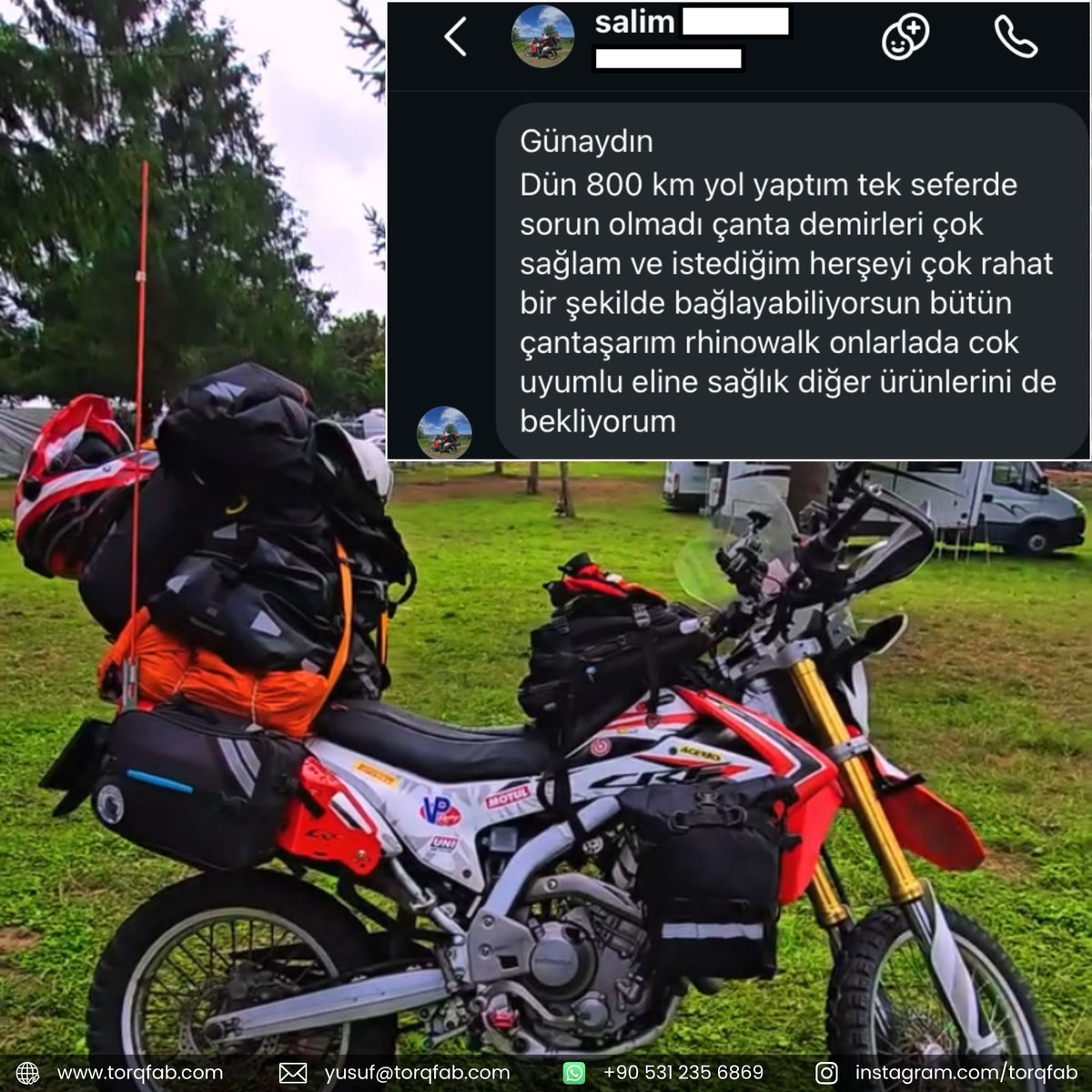 Torqfab Honda CRF250L / Rally (2021-2026) Yan Çanta Demiri / Egzoz Koruma Demiri