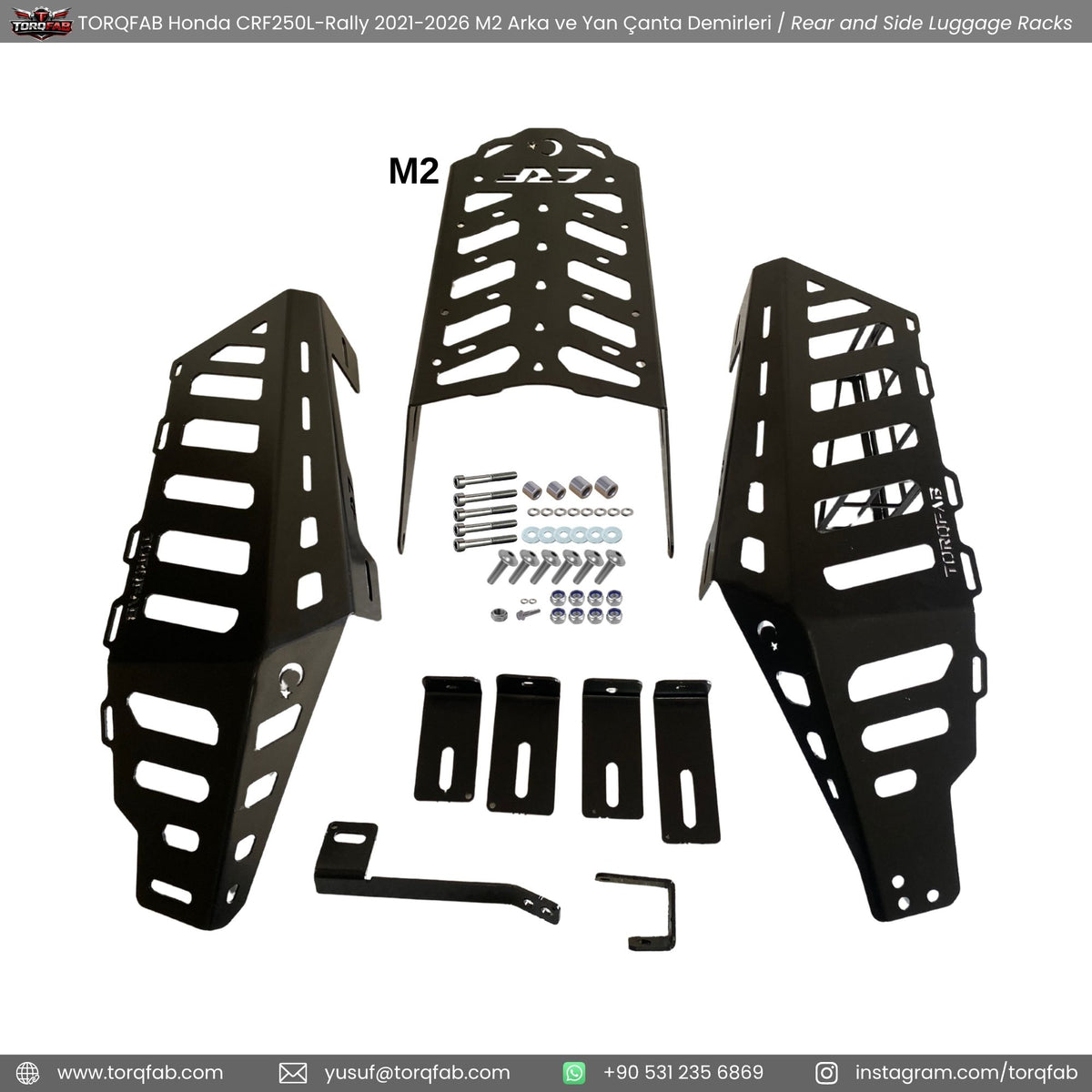 Torqfab Honda CRF250L / Rally (2021-2026) Yan Çanta Demiri / Egzoz Koruma Demiri