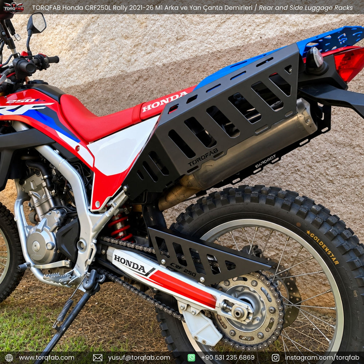 Torqfab Honda CRF250L / Rally (2021-2026) Yan Çanta Demiri / Egzoz Koruma Demiri