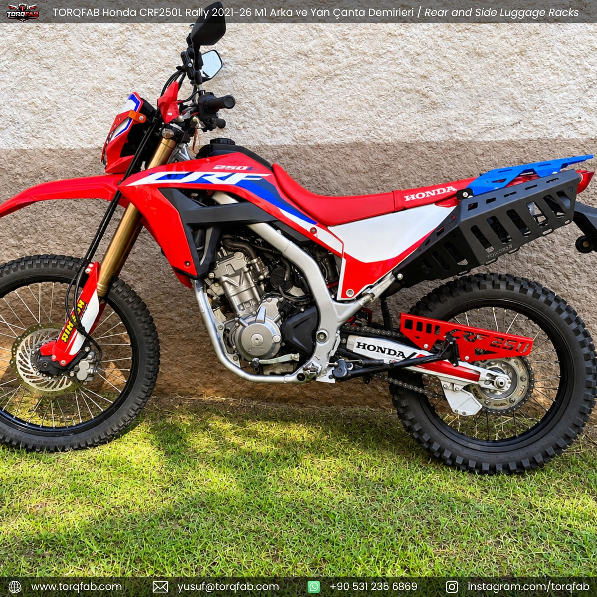 Torqfab Honda CRF250L / Rally (2021-2026) Yan Çanta Demiri / Egzoz Koruma Demiri