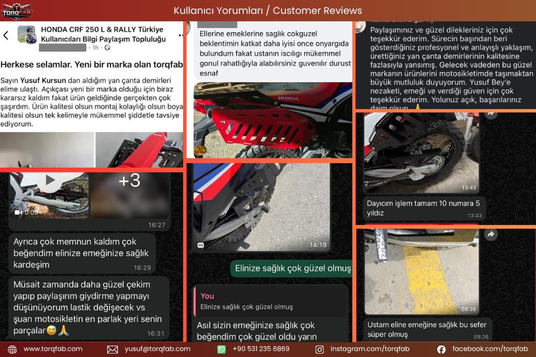 CRF250L / Rally (2013-20) Çanta Demirleri Komple Set | Side & Rear Luggage Rack Set