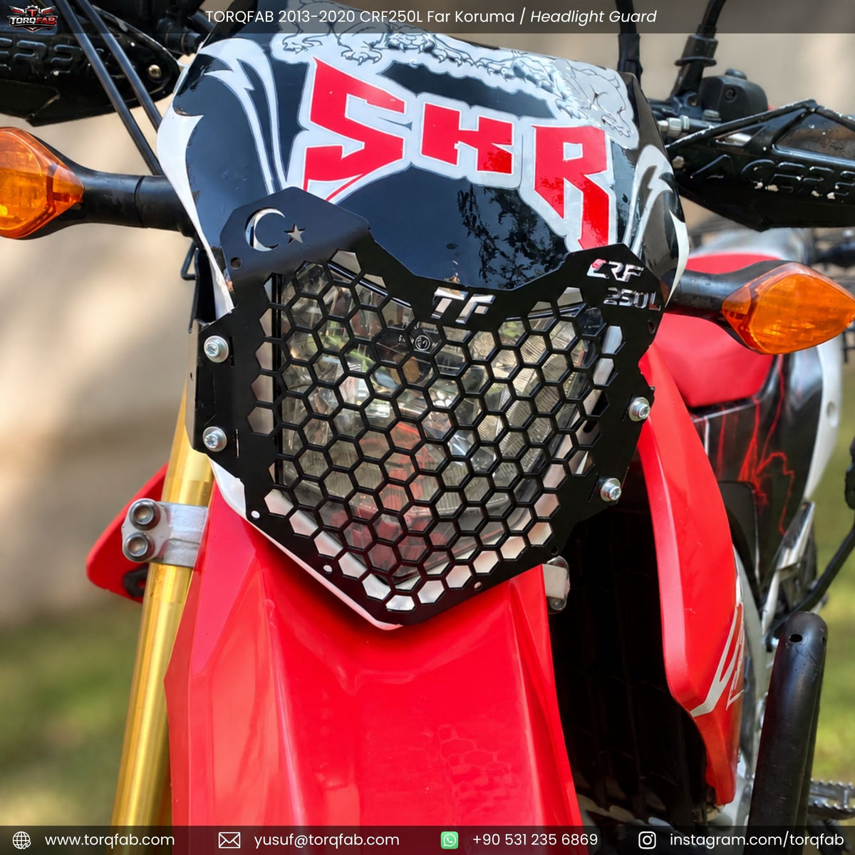 Torqfab 2013-2020 Honda CRF250L Far Koruma Demiri