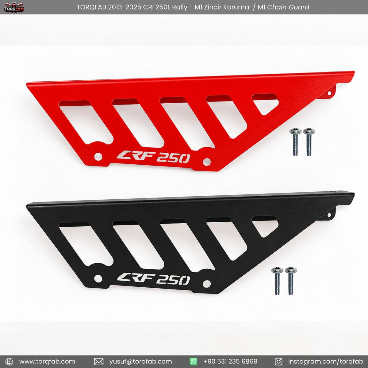 Torqfab 2013-2026 Honda CRF250L Rally Zincir Koruma M1