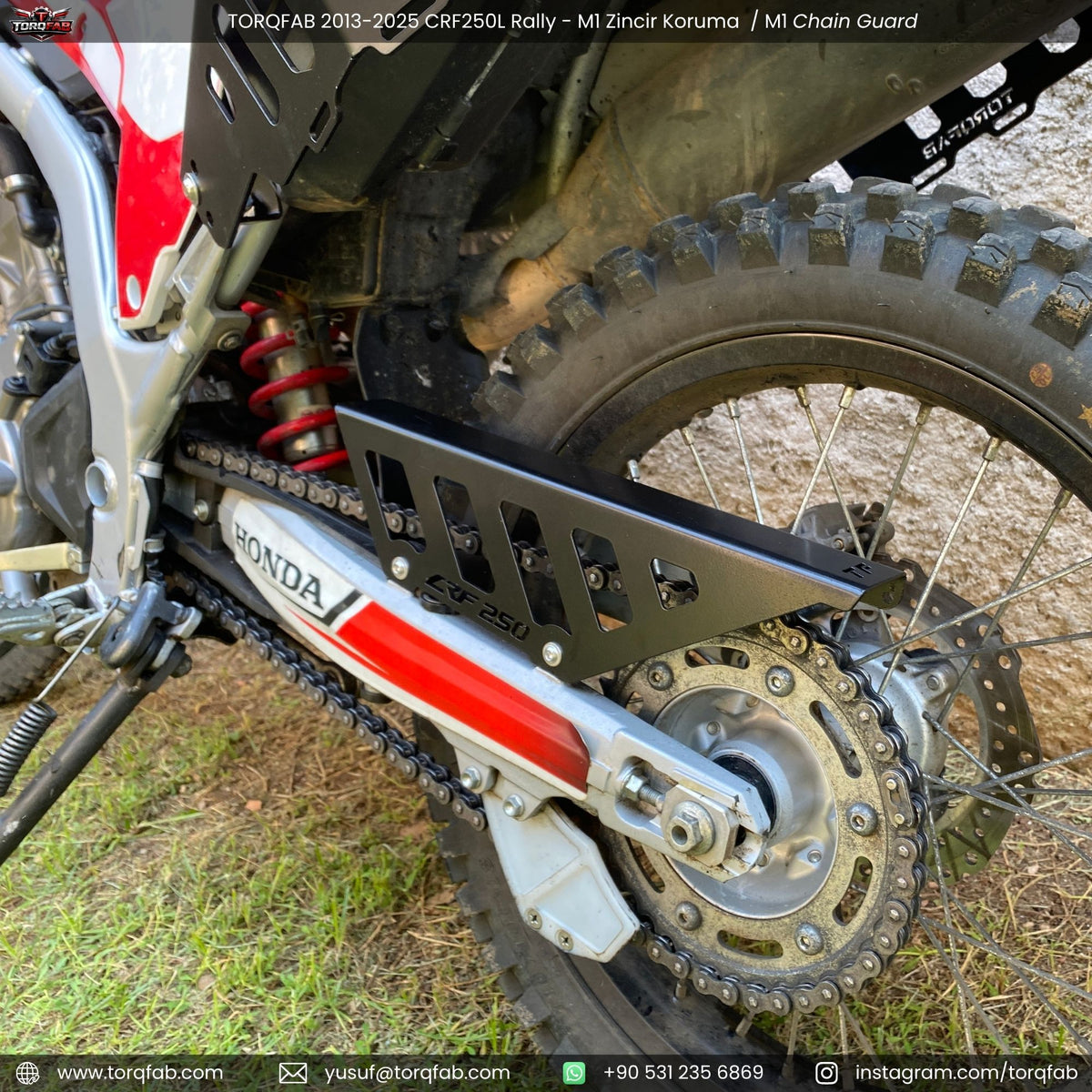 Torqfab 2013-2026 Honda CRF250L Rally Zincir Koruma M1