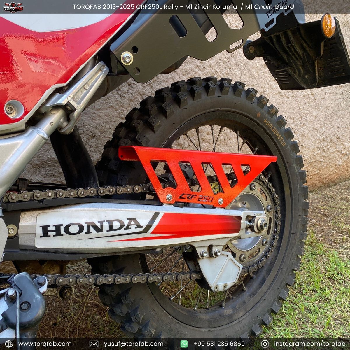 Torqfab 2013-2026 Honda CRF250L Rally Zincir Koruma M1
