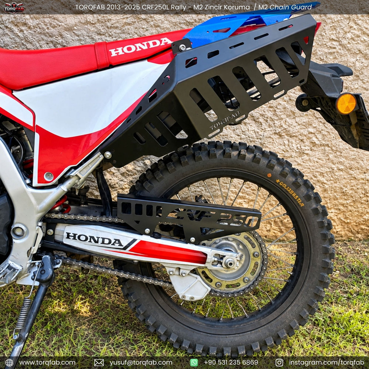 Torqfab 2013-2026 Honda CRF250L Rally Zincir Koruma M2