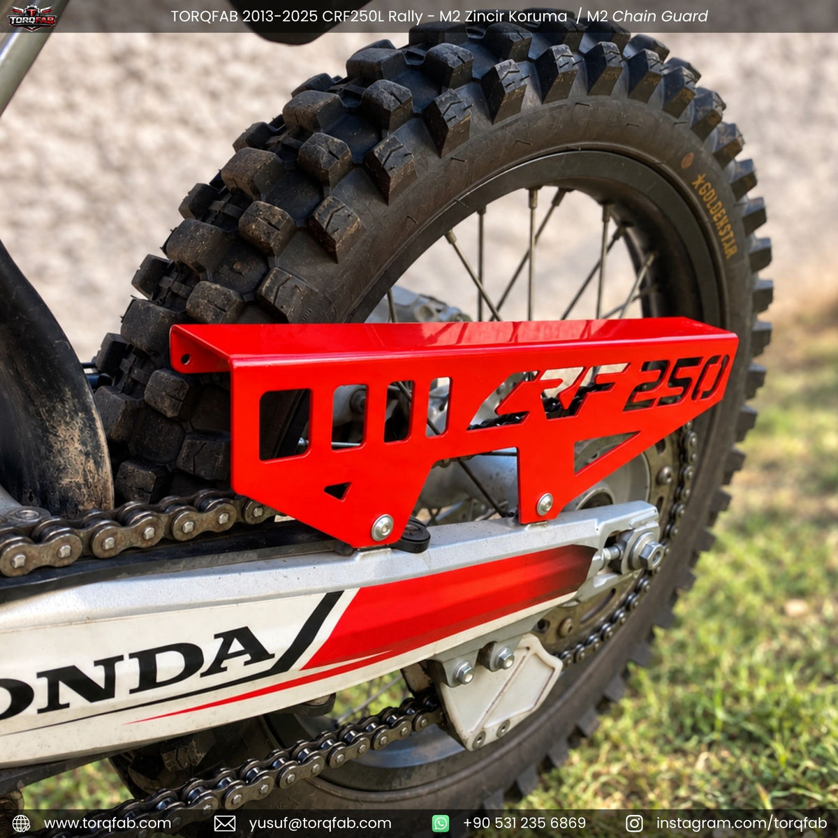 Torqfab 2013-2026 Honda CRF250L Rally Zincir Koruma M2