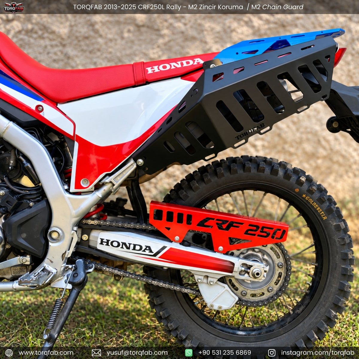 Torqfab 2013-2026 Honda CRF250L Rally Zincir Koruma M2