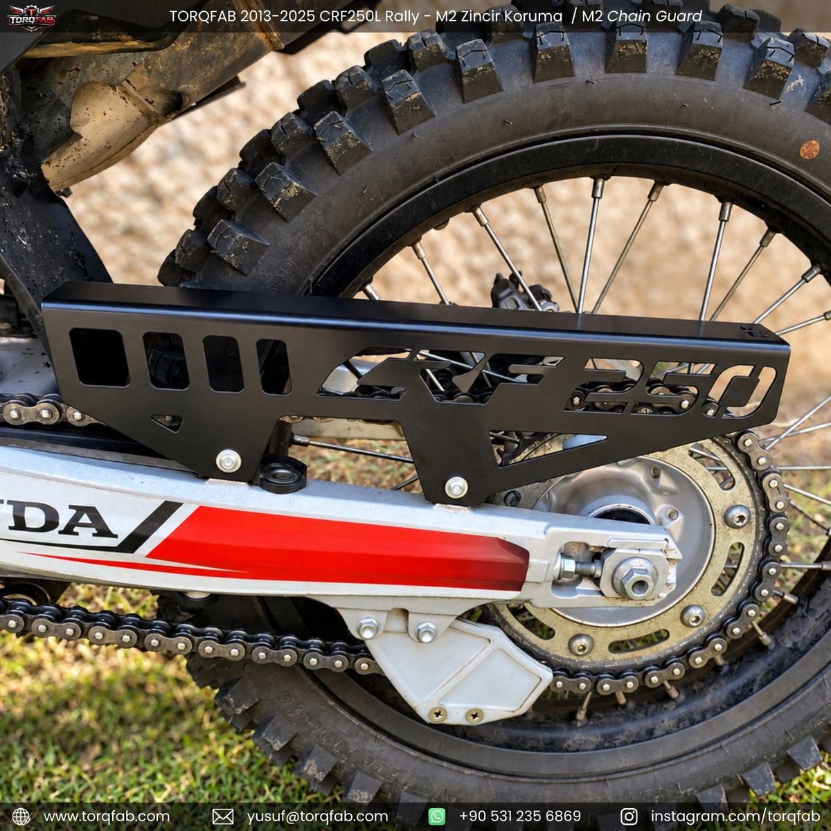 Torqfab 2013-2026 Honda CRF250L Rally Zincir Koruma M2