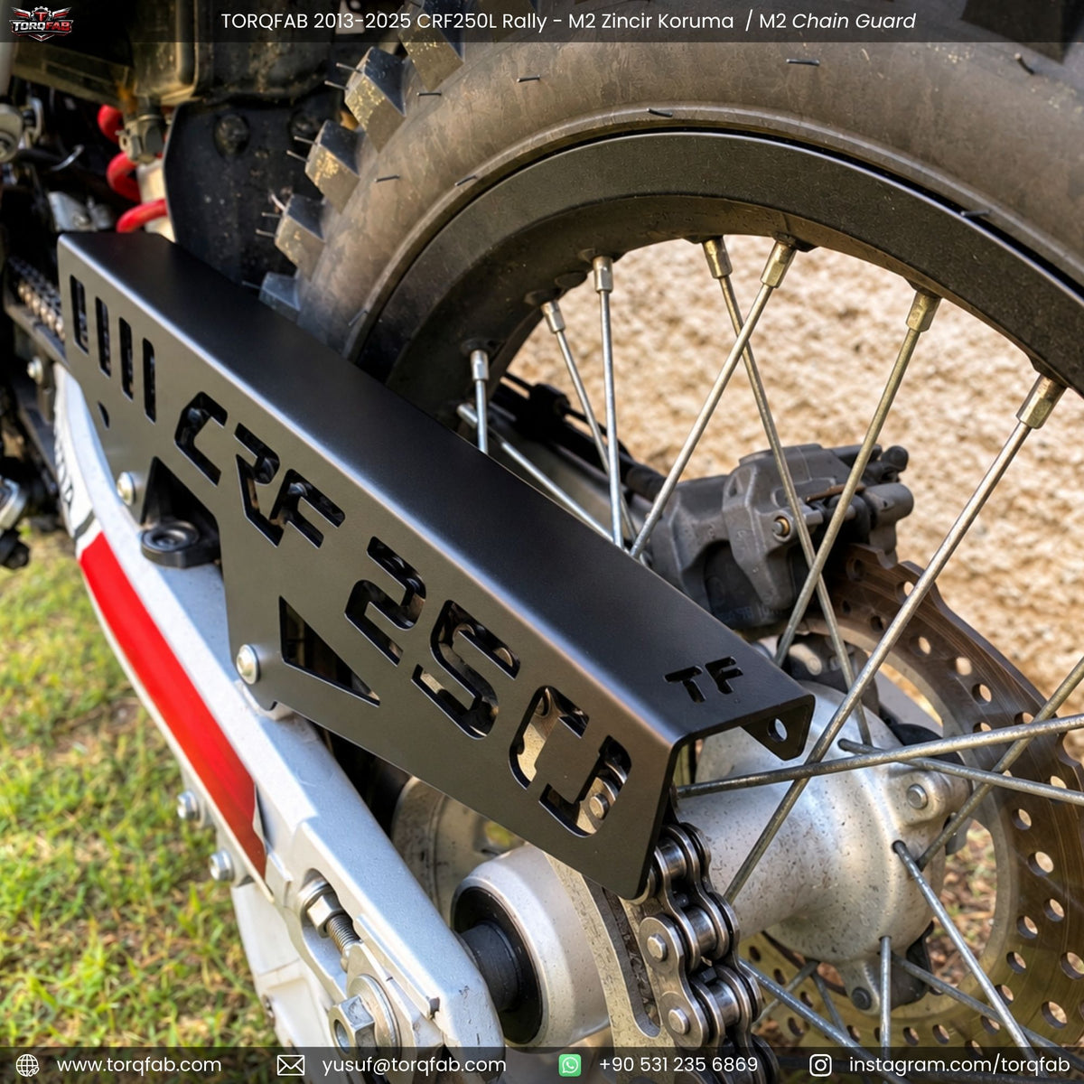 Torqfab 2013-2026 Honda CRF250L Rally Zincir Koruma M2