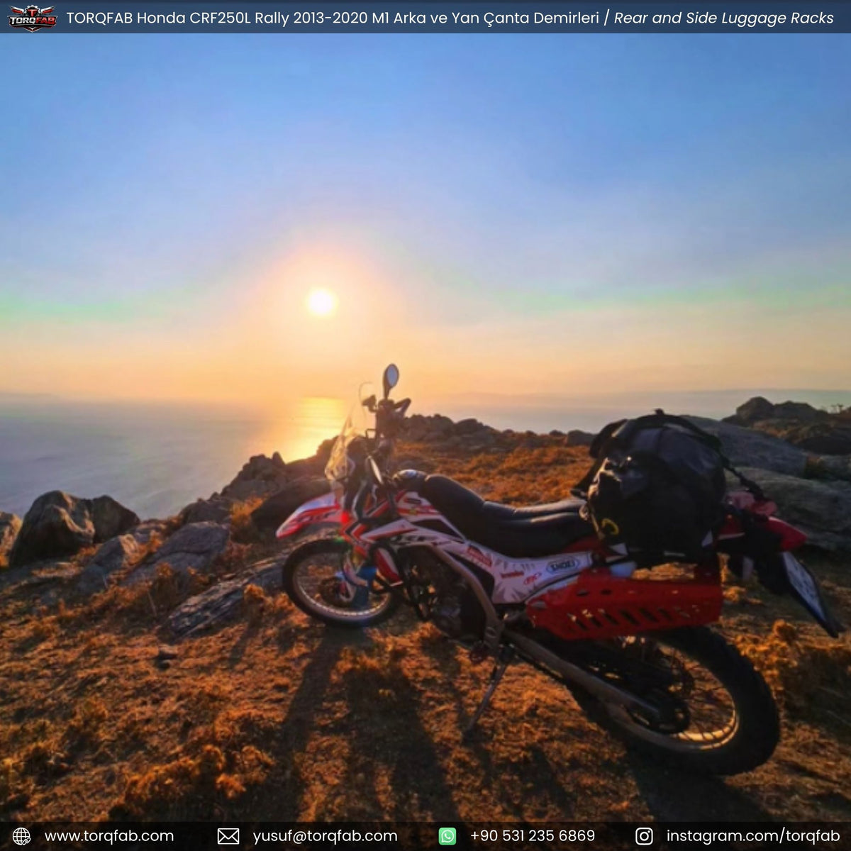 Torqfab Honda CRF250L / Rally (2013-2020) Yan Çanta Demiri Version4 / Egzoz Koruma Demiri
