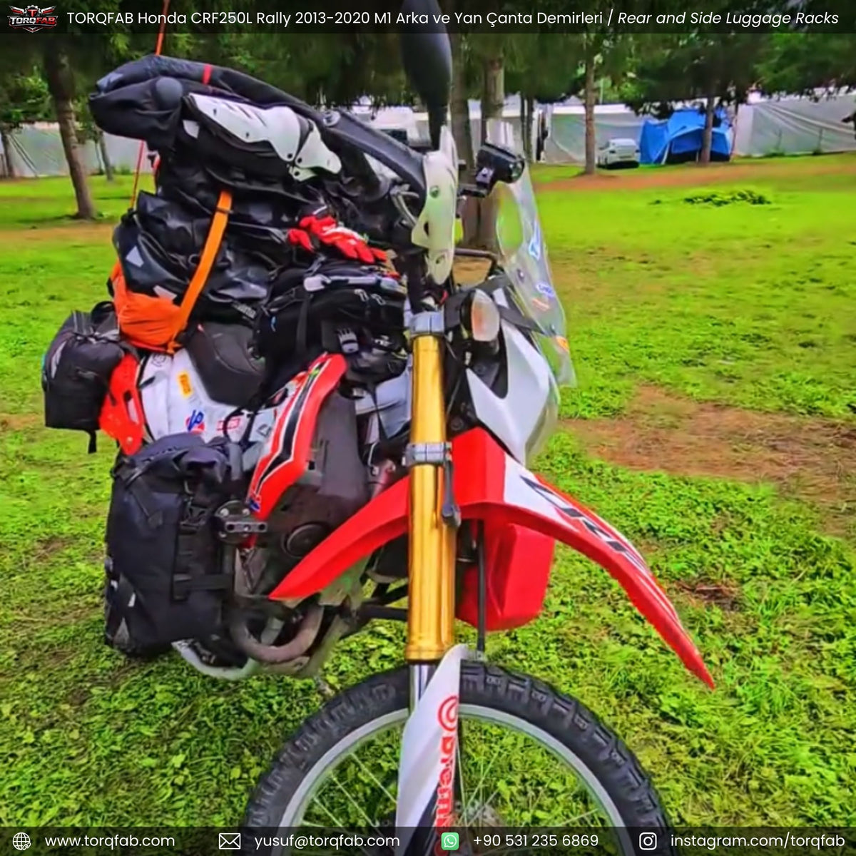 Torqfab Honda CRF250L / Rally (2013-2020) Yan Çanta Demiri Version4 / Egzoz Koruma Demiri