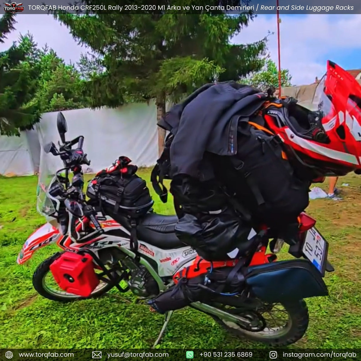 Torqfab Honda CRF250L / Rally (2013-2020) Yan Çanta Demiri Version4 / Egzoz Koruma Demiri